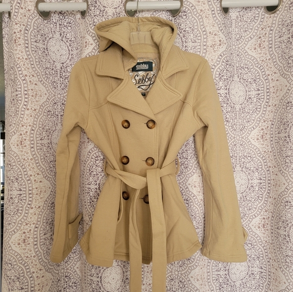 Sweatshirt Pea Coat - Picture 2 of 4